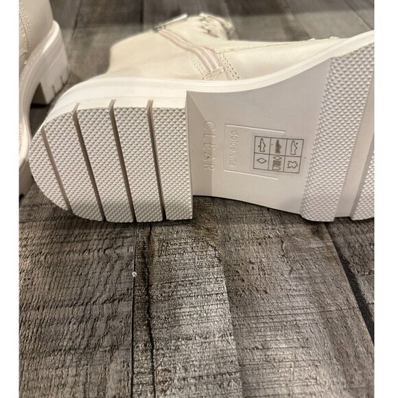 Clear by Dolce Vita | Ivory Leather Lottie Boots | Size 6.5 - Picture 6 of 15
